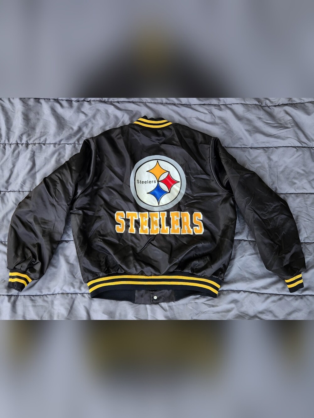Vintage 80s Pittsburgh Steelers Satin Jacket